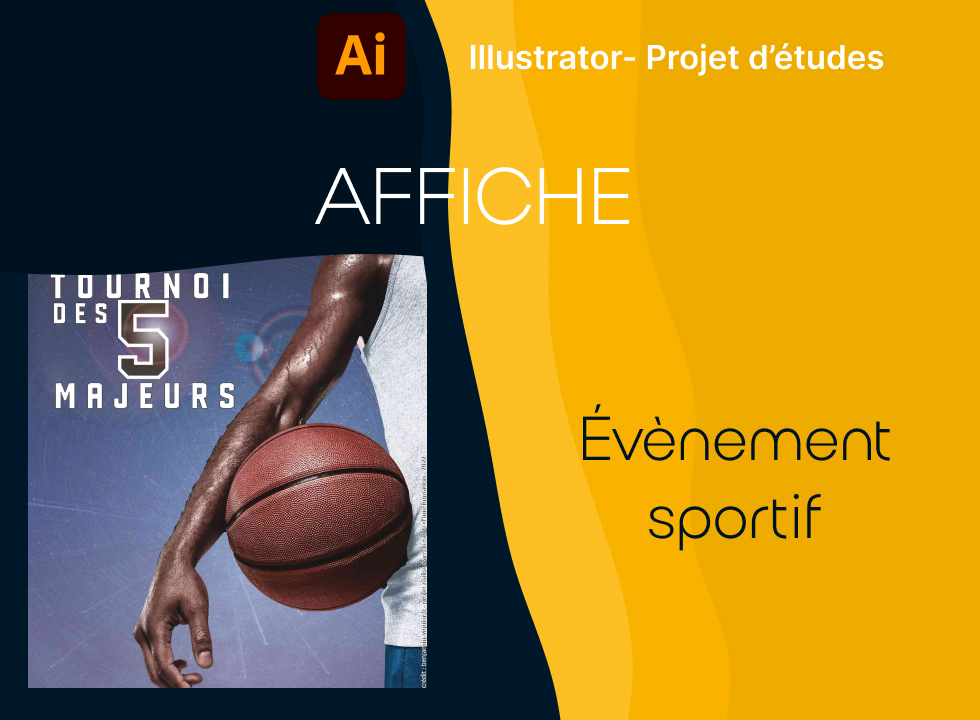 AFFICHE POUR UN ÉVÈNEMENT SPORTIF.