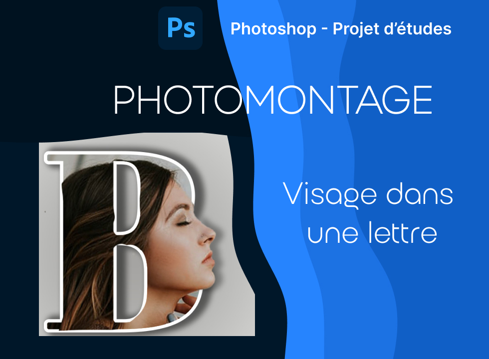 Photomontage : Visage dans une lettre