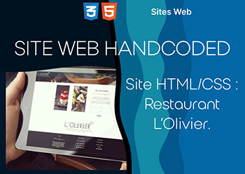 SITE WEB HANDCODED : Restaurant L’Olivier