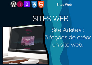 Site Web codé de 3 manières différentes: ARKITEK